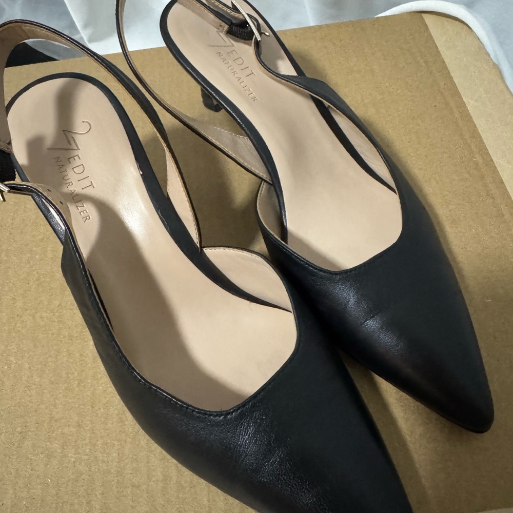 Naturalizer Black Slingback Heels